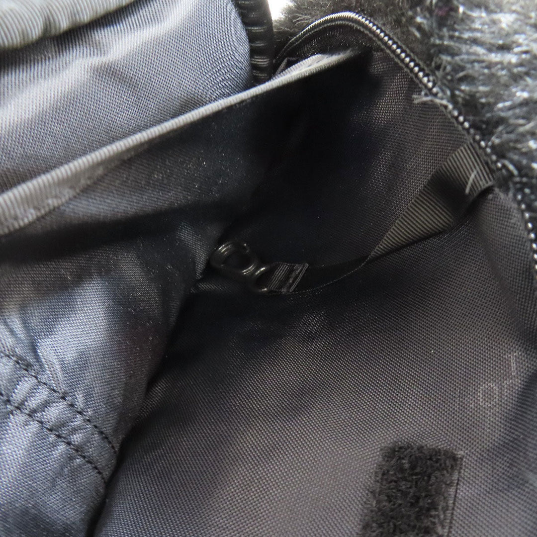 THE NORTH FACE Hip bag Nylon black Supreme collaboration fake fur Women Used Authentic