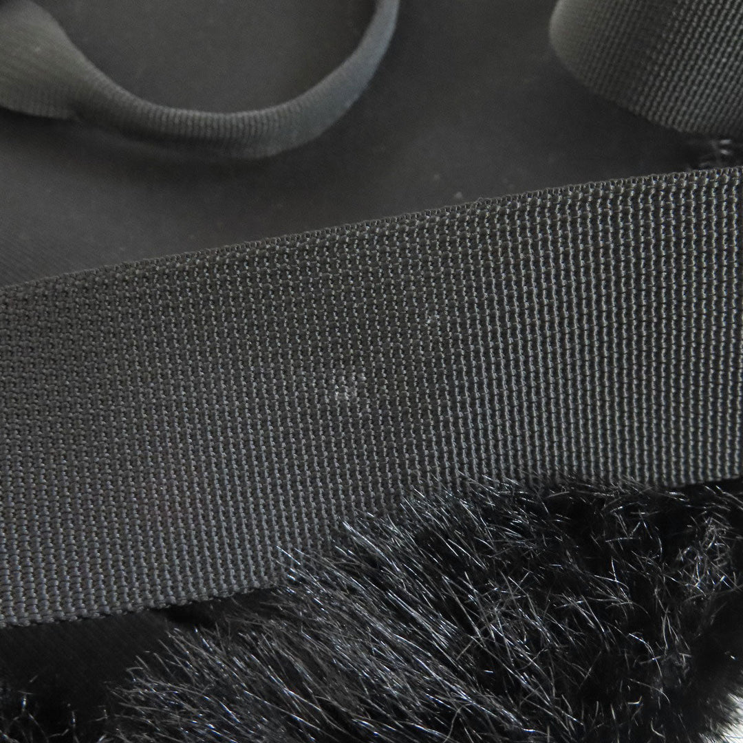 THE NORTH FACE Hip bag Nylon black Supreme collaboration fake fur Women Used Authentic