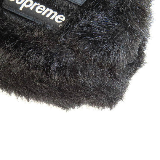 THE NORTH FACE Hip bag Nylon black Supreme collaboration fake fur Women Used Authentic