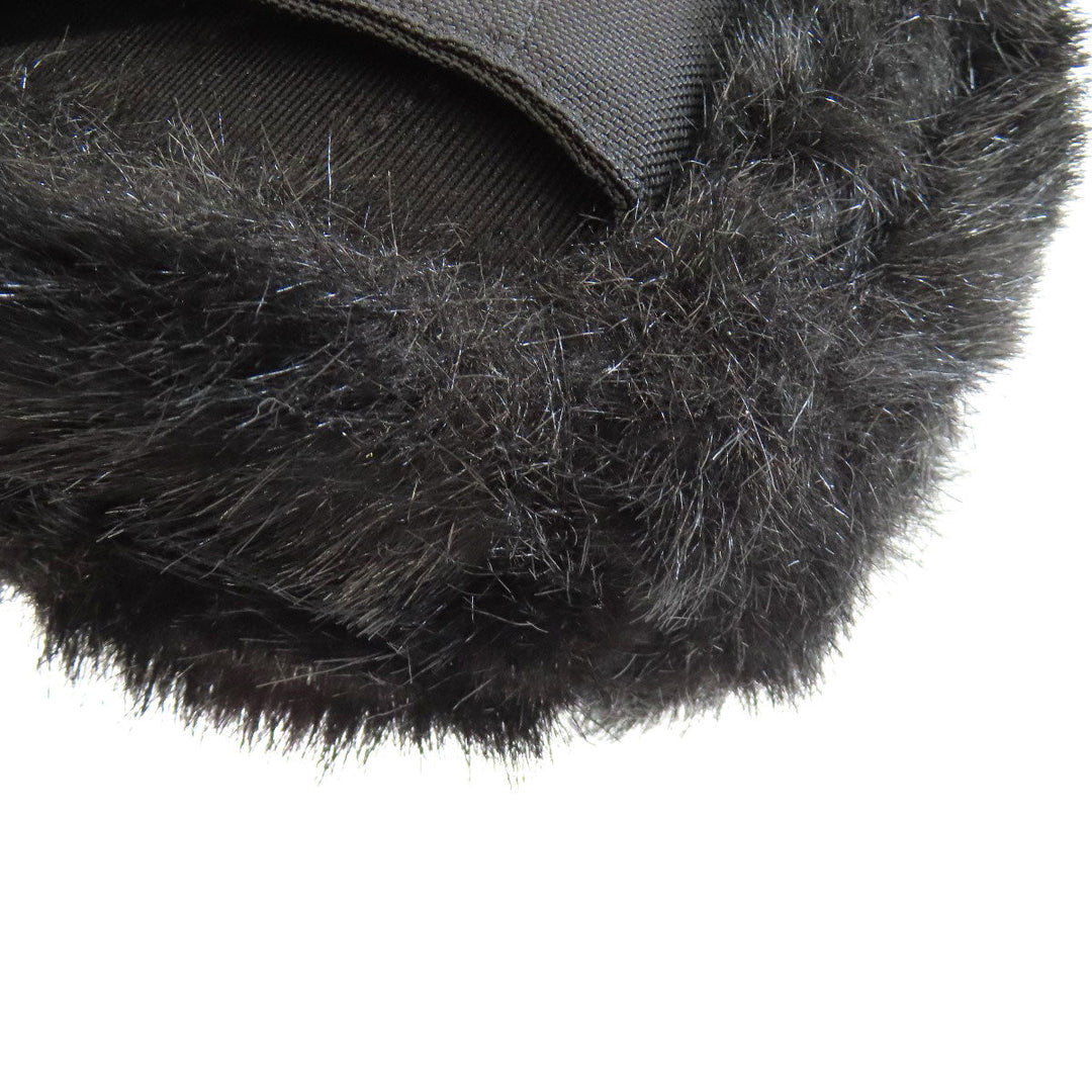 THE NORTH FACE Hip bag Nylon black Supreme collaboration fake fur Women Used Authentic