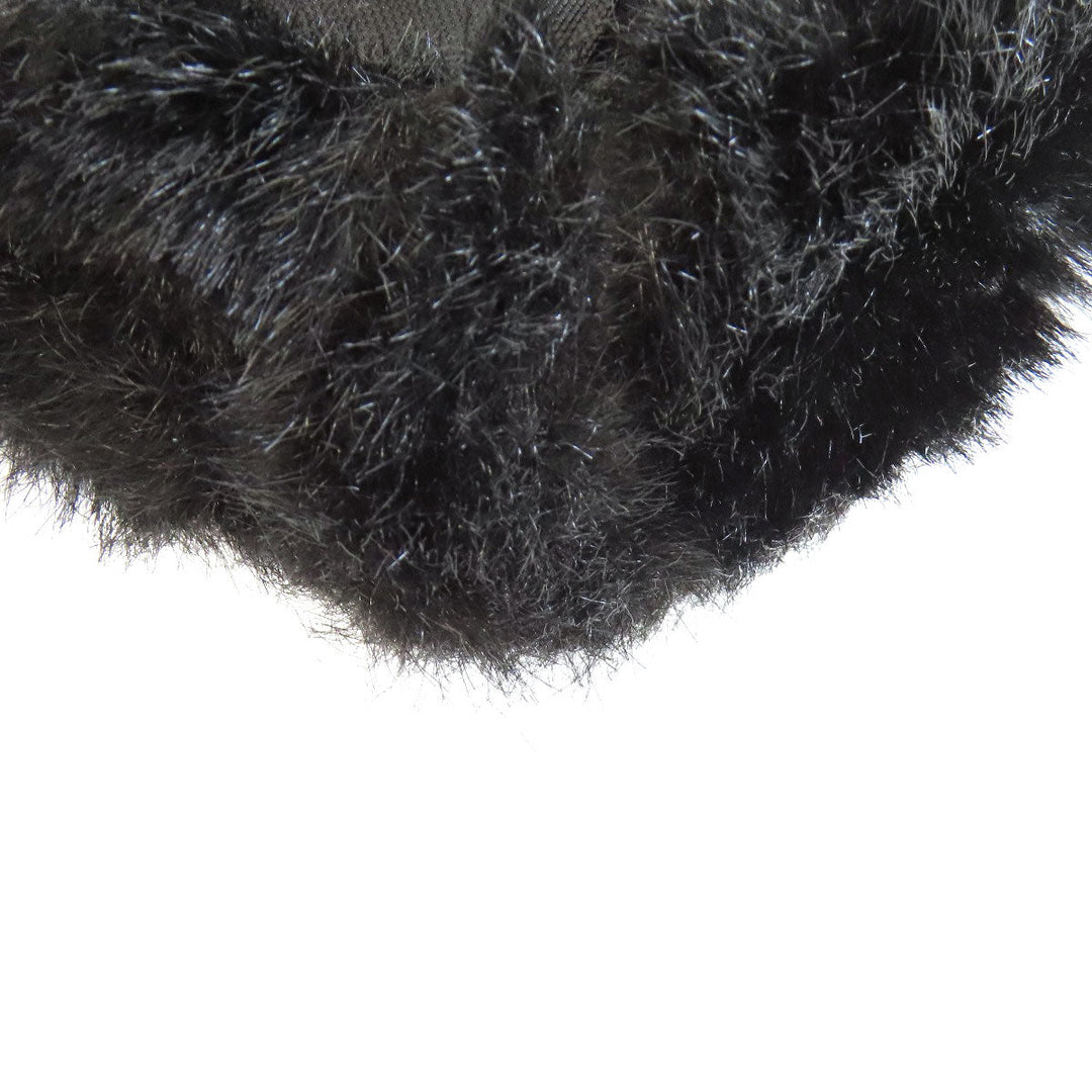 THE NORTH FACE Hip bag Nylon black Supreme collaboration fake fur Women Used Authentic