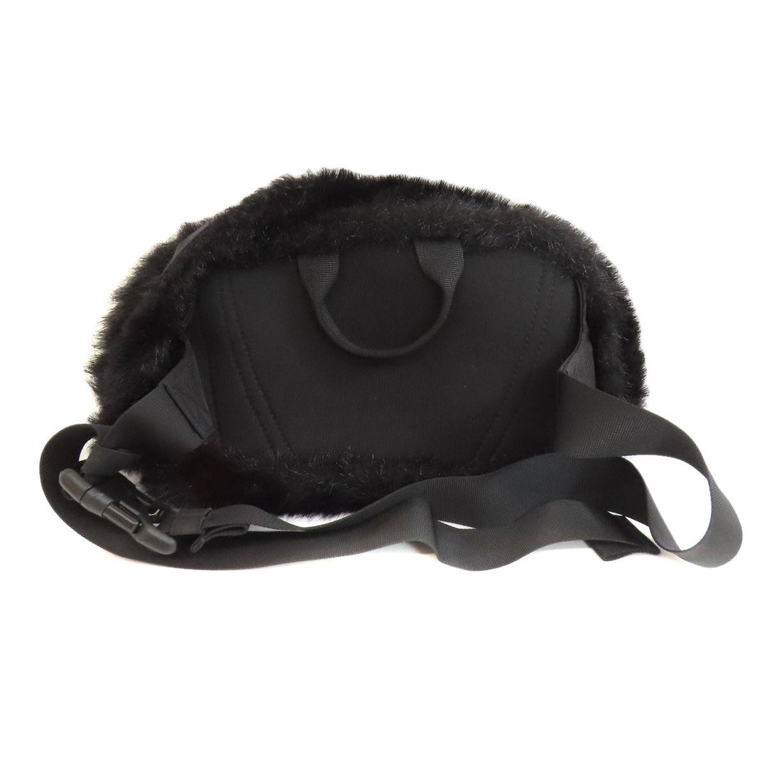 THE NORTH FACE Hip bag Nylon black Supreme collaboration fake fur Women Used Authentic