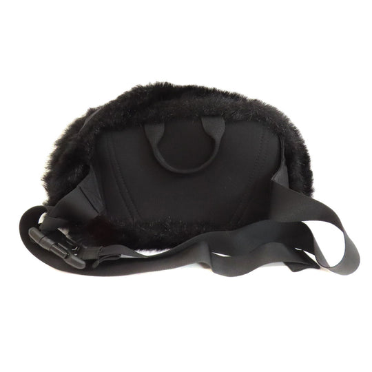 THE NORTH FACE Hip bag Nylon black Supreme collaboration fake fur Women Used Authentic