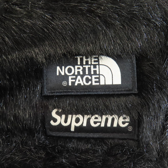 THE NORTH FACE Hip bag Nylon black Supreme collaboration fake fur Women Used Authentic