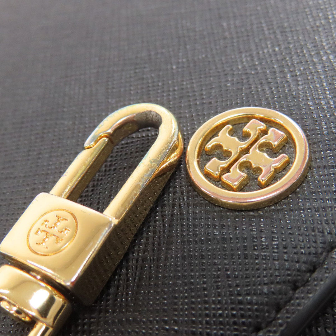 Tory Burch Long Wallet Purse PVC black Chain wallet Women Used Authentic