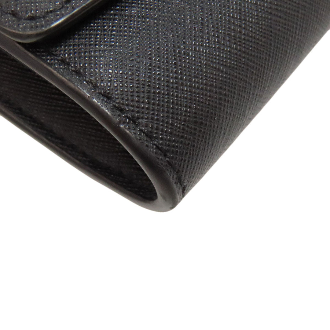 Tory Burch Long Wallet Purse PVC black Chain wallet Women Used Authentic