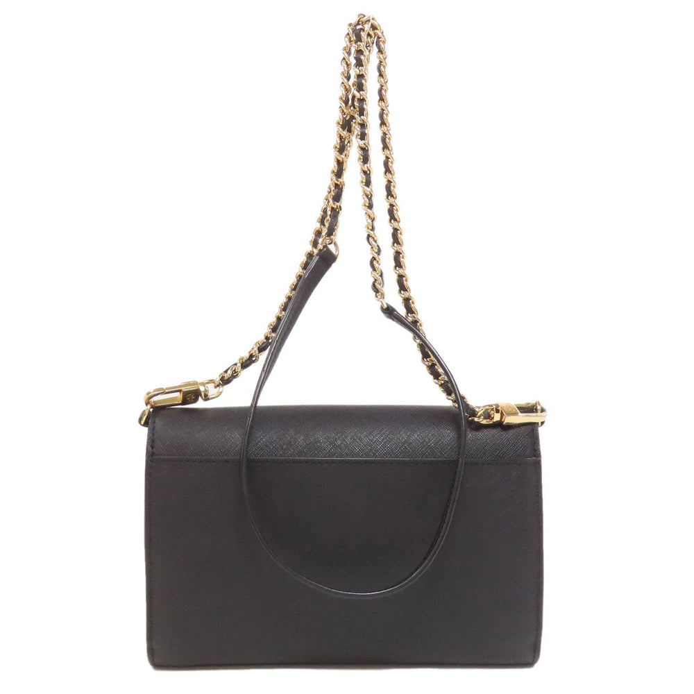 Tory Burch Long Wallet Purse PVC black Chain wallet Women Used Authentic