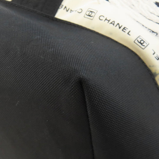 CHANEL Tote Bag Nylon white COCO Mark