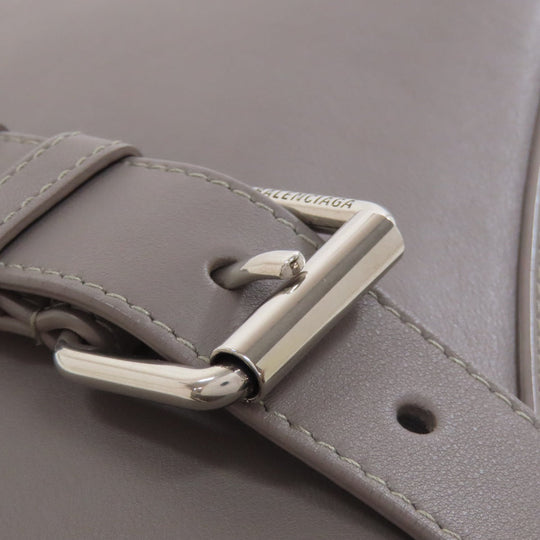 BALENCIAGA Shoulder Bag 671353 Calfskin gray Downtown Women Used Authentic