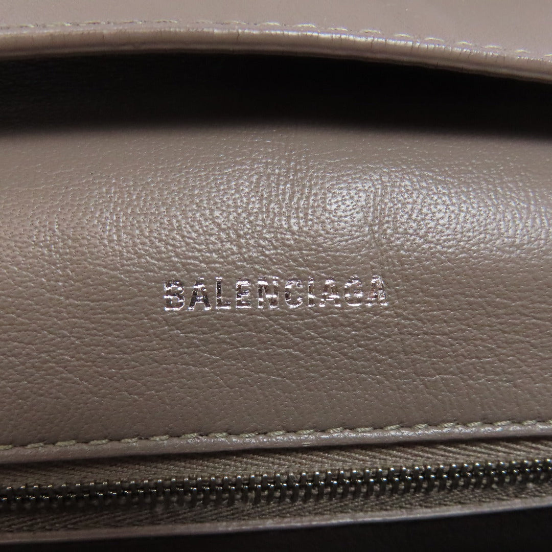 BALENCIAGA Shoulder Bag 671353 Calfskin gray Downtown Women Used Authentic