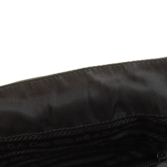 PRADA Shoulder Bag Nylon black logoMetal Women Used Authentic