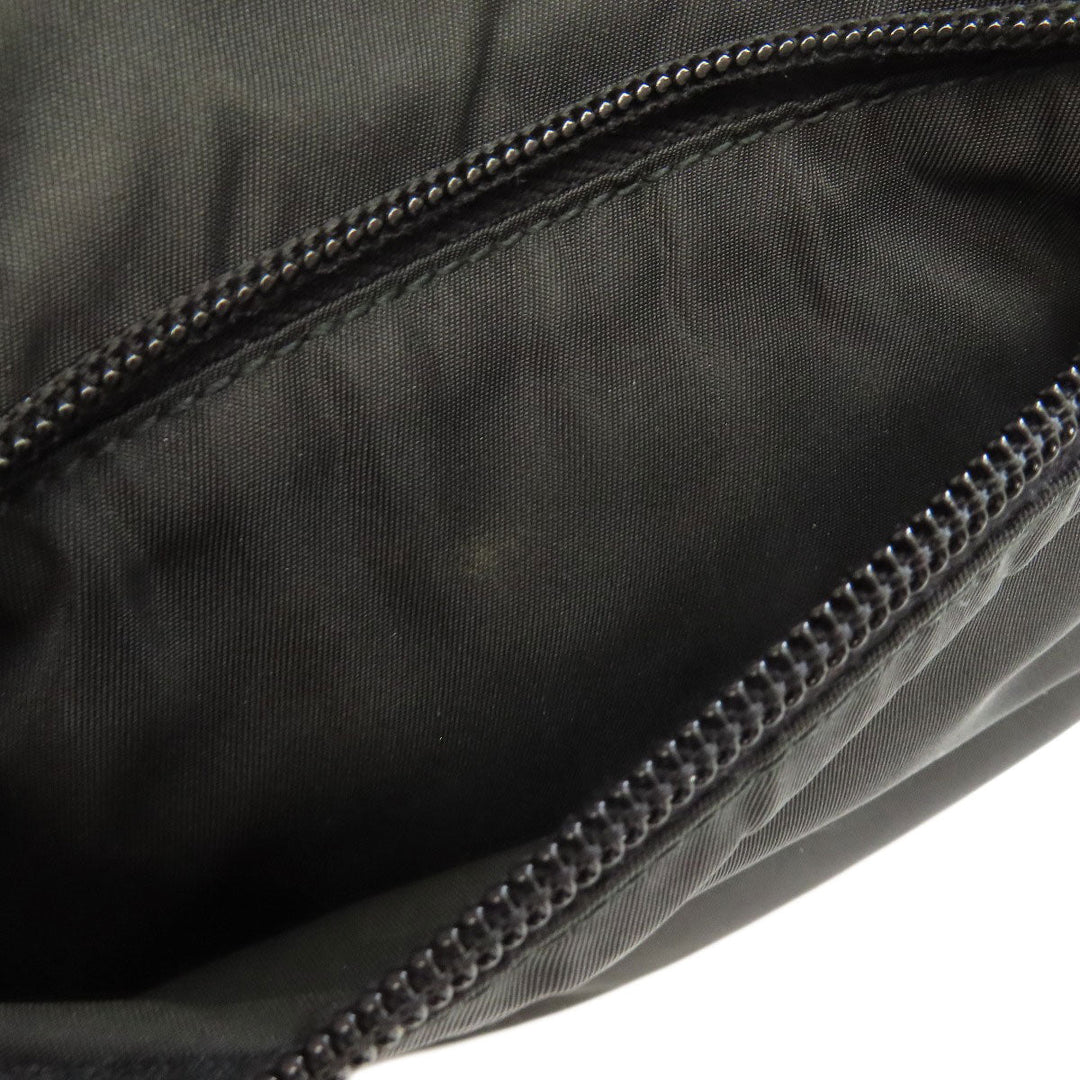 PRADA Shoulder Bag Nylon black logoMetal Women Used Authentic
