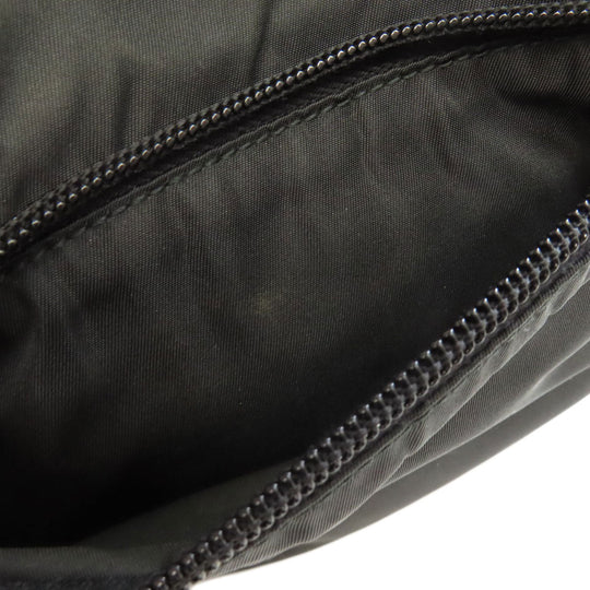 PRADA Shoulder Bag Nylon black logoMetal Women Used Authentic