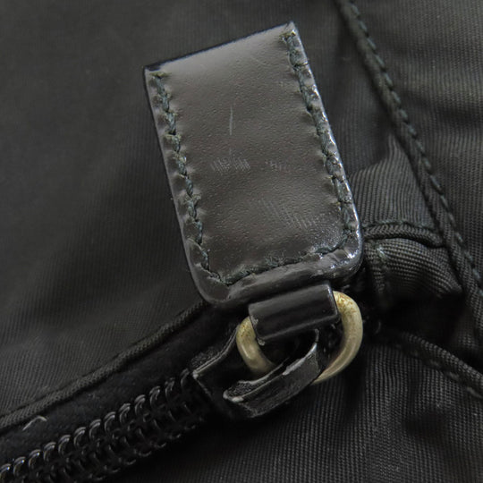 PRADA Shoulder Bag Nylon black logoMetal Women Used Authentic
