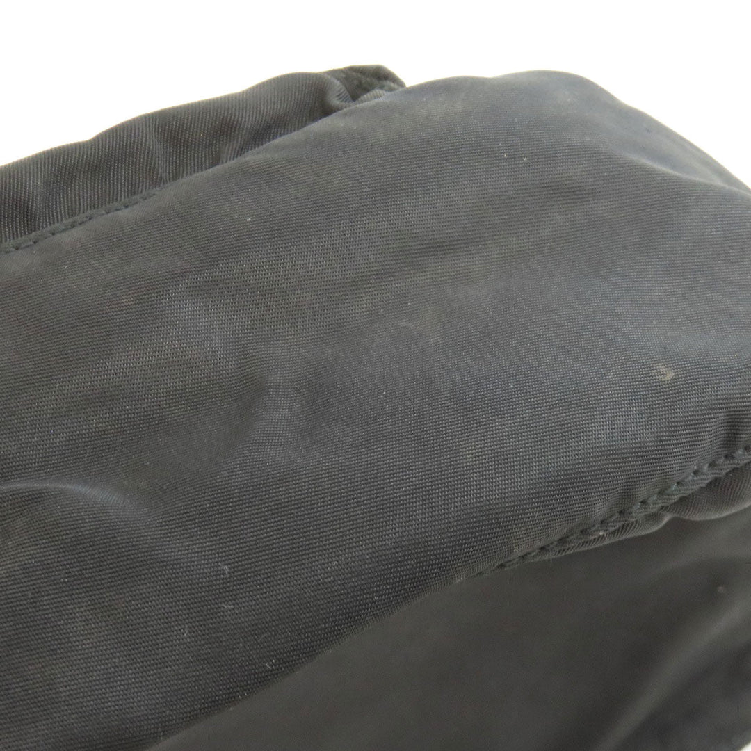 PRADA Shoulder Bag Nylon black logoMetal Women Used Authentic