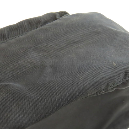 PRADA Shoulder Bag Nylon black logoMetal Women Used Authentic
