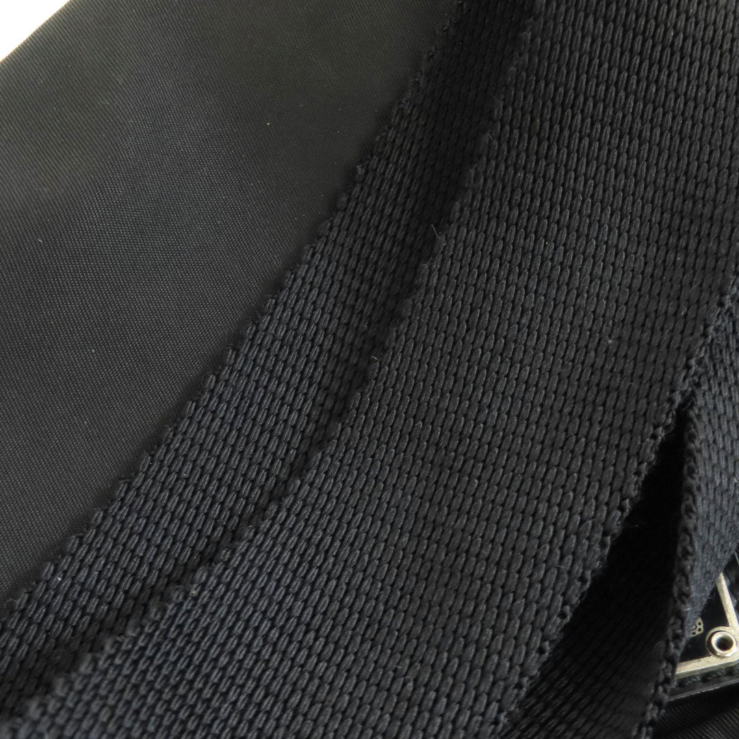 PRADA Shoulder Bag Nylon black logoMetal Women Used Authentic