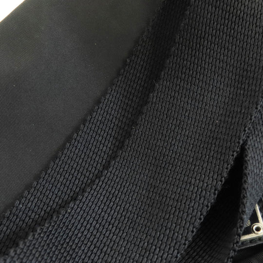 PRADA Shoulder Bag Nylon black logoMetal Women Used Authentic