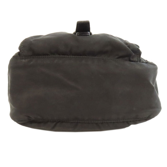 PRADA Shoulder Bag Nylon black logoMetal Women Used Authentic