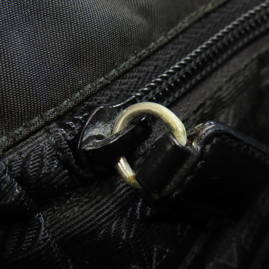 PRADA Shoulder Bag Nylon black logoMetal Women Used Authentic