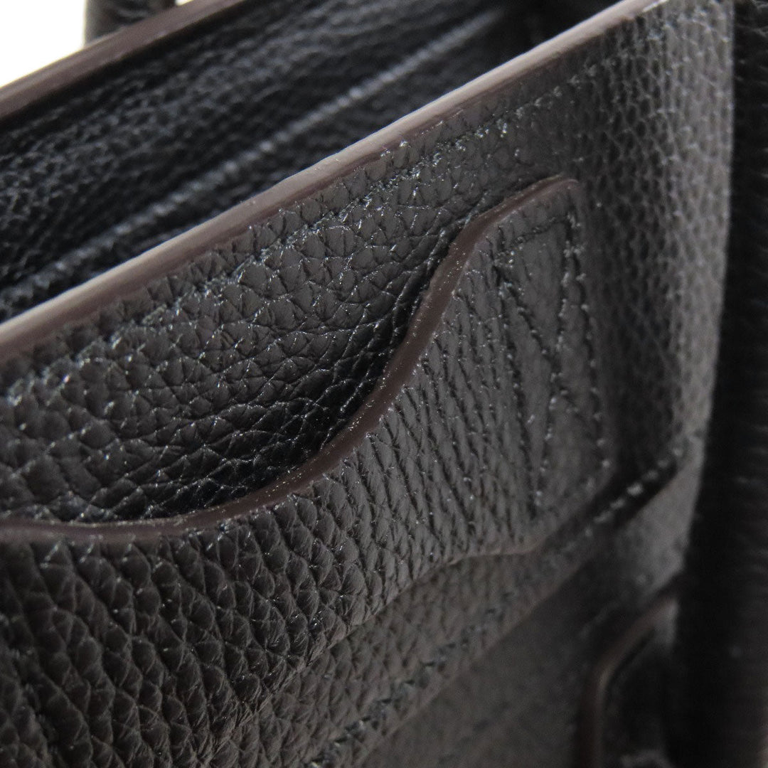 CELINE Tote Bag Calfskin black Luggage micro