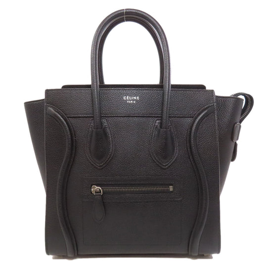 CELINE Tote Bag Calfskin black Luggage micro