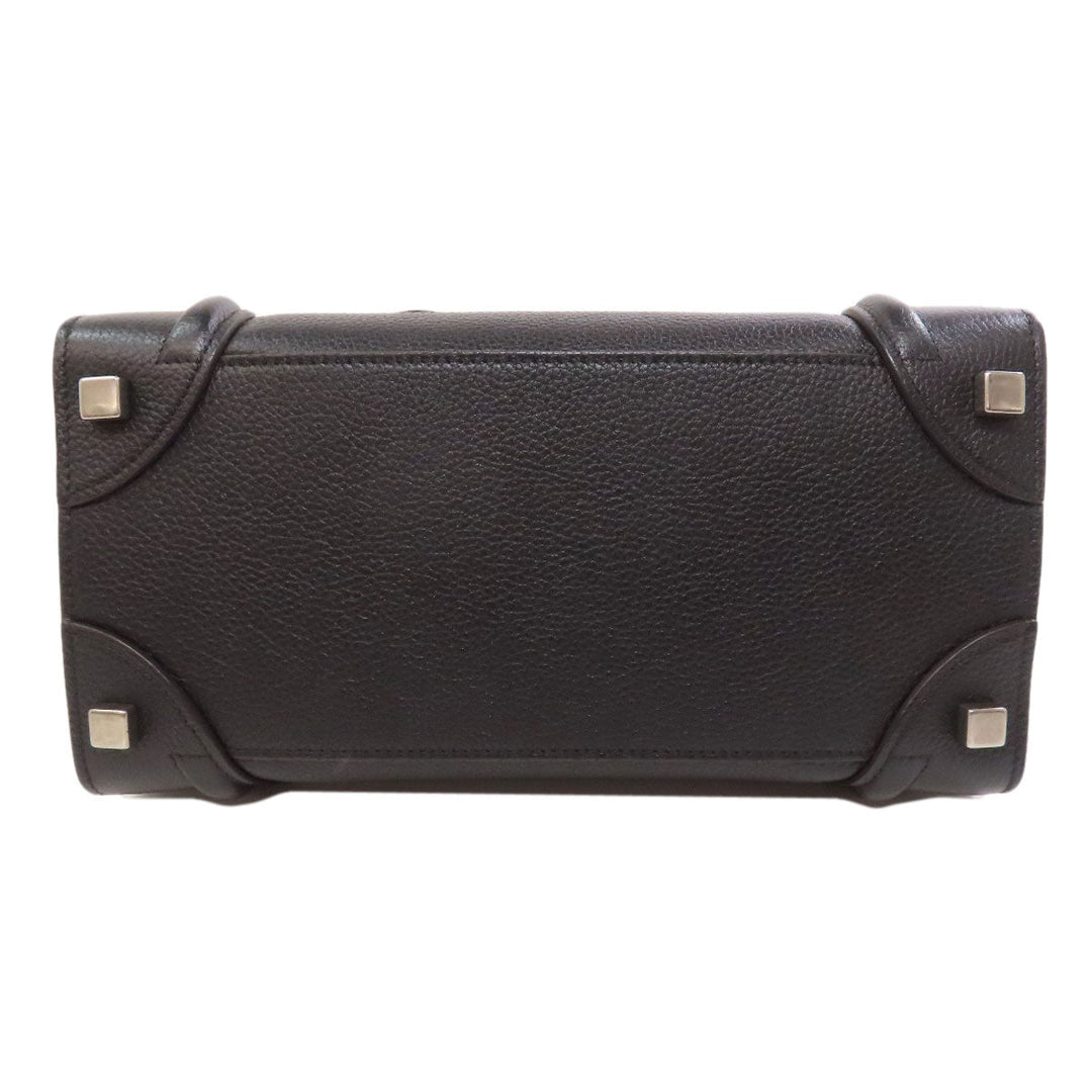 CELINE Tote Bag Calfskin black Luggage micro