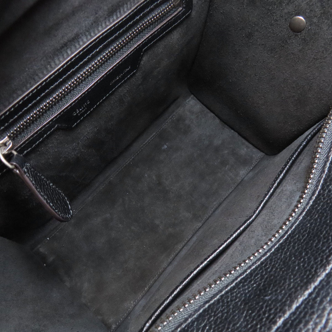 CELINE Tote Bag Calfskin black Luggage micro