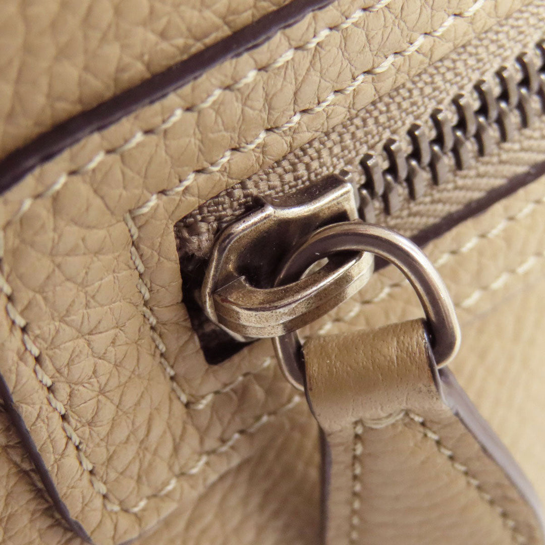 CELINE Handbag Calfskin beige Luggage micro