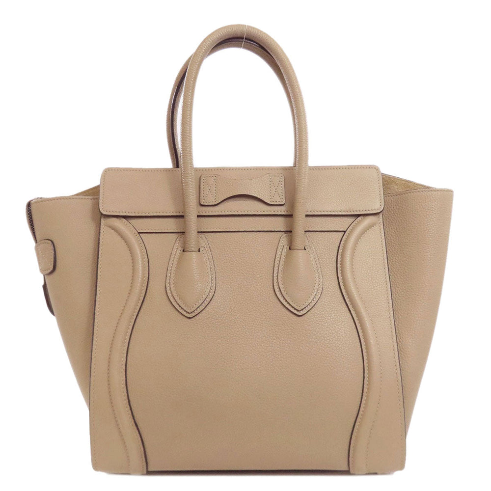 CELINE Handbag Calfskin beige Luggage micro
