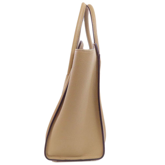CELINE Handbag Calfskin beige Luggage micro