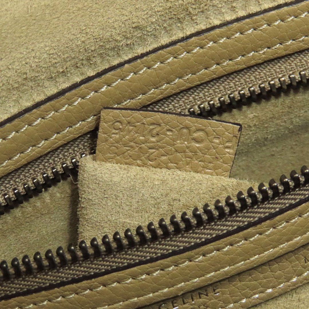 CELINE Handbag Calfskin beige Luggage micro