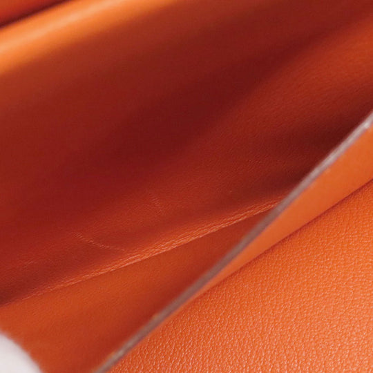 HERMES Tote Bag Taurillon Clemence Orange Cabana SilverMetal
