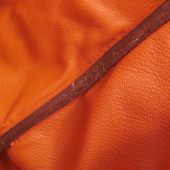 HERMES Tote Bag Taurillon Clemence Orange Cabana SilverMetal