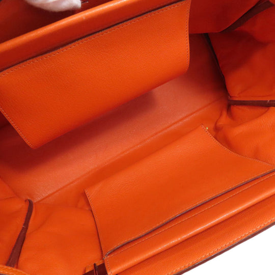 HERMES Tote Bag Taurillon Clemence Orange Cabana SilverMetal