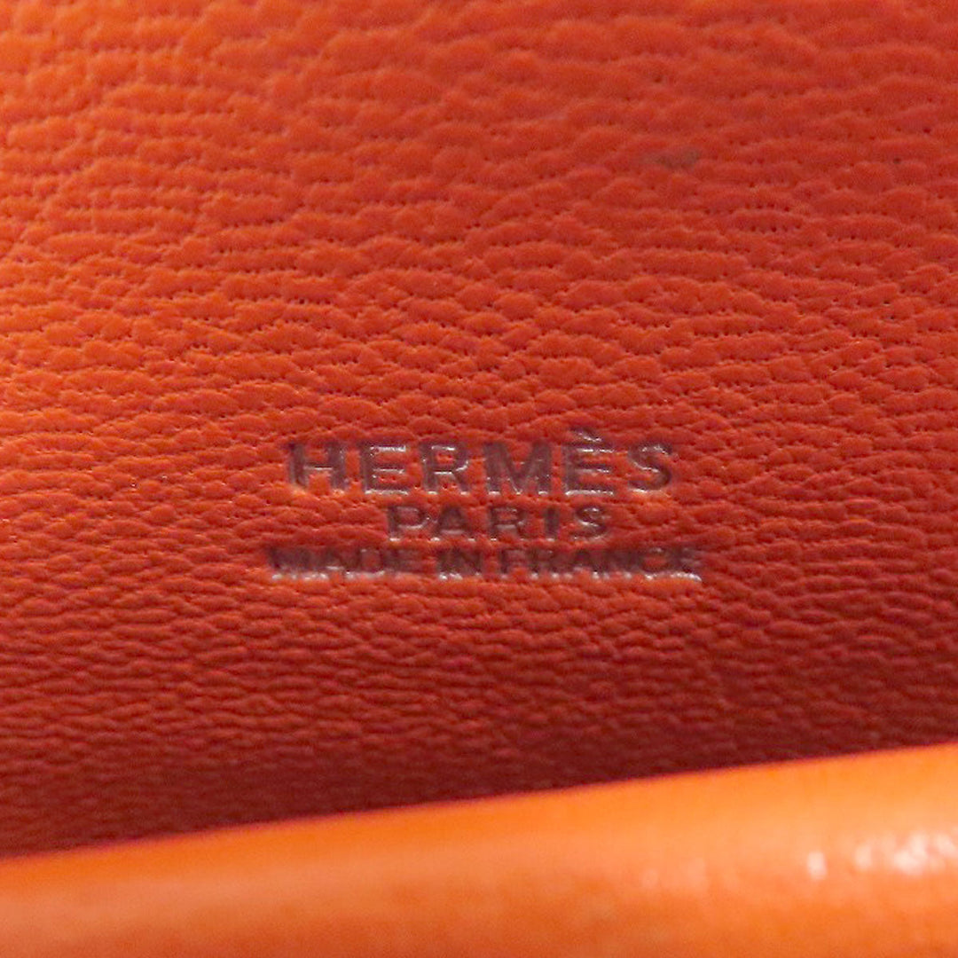 HERMES Tote Bag Taurillon Clemence Orange Cabana SilverMetal