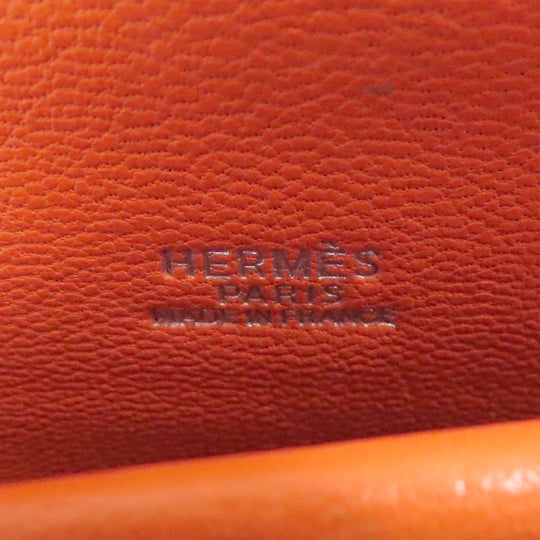 HERMES Tote Bag Taurillon Clemence Orange Cabana SilverMetal