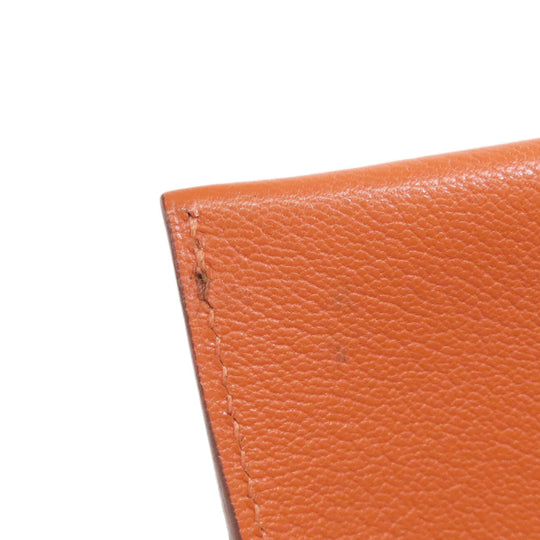 HERMES Tote Bag Taurillon Clemence Orange Cabana SilverMetal