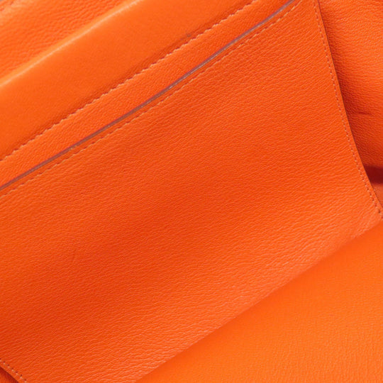 HERMES Tote Bag Taurillon Clemence Orange Cabana SilverMetal