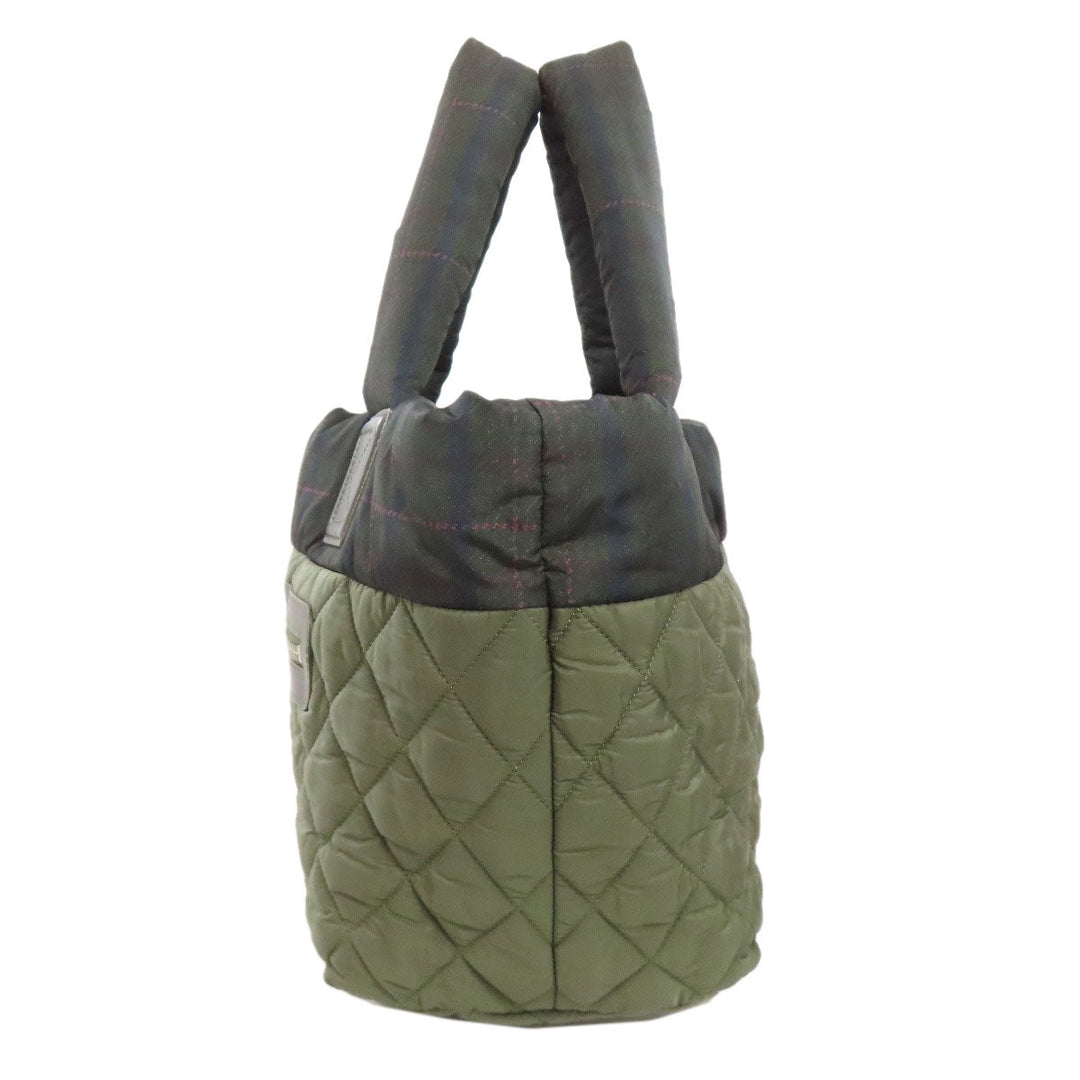 CHANEL Handbag Nylon green Cocoko coon tote Women Used Authentic