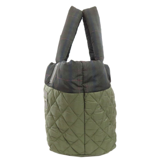 CHANEL Handbag Nylon green Cocoko coon tote Women Used Authentic