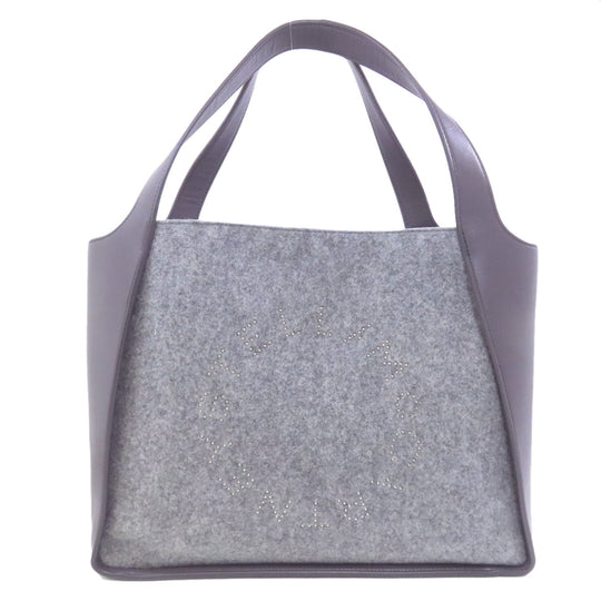 Stella McCartney Tote Bag felt gray logo Women Used Authentic