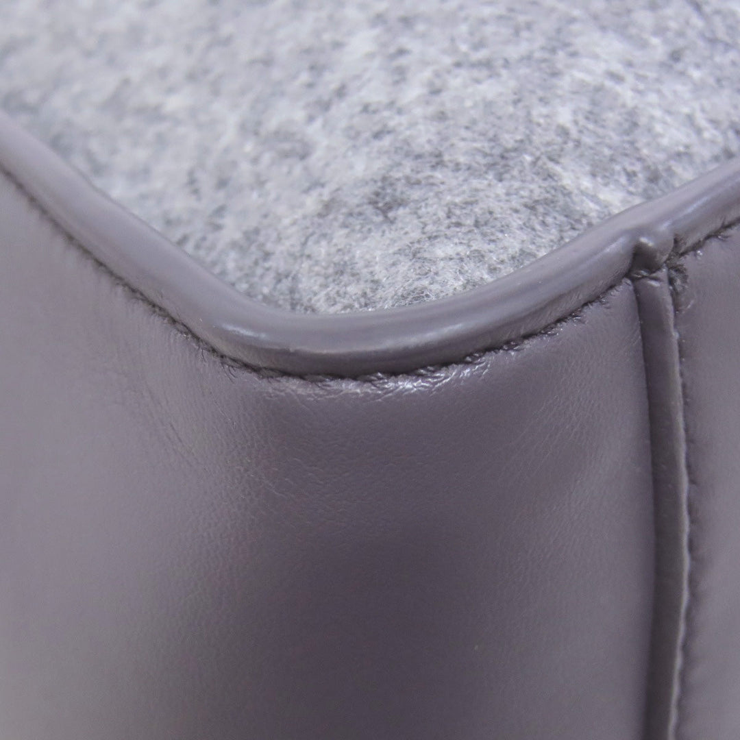 Stella McCartney Tote Bag felt gray logo Women Used Authentic
