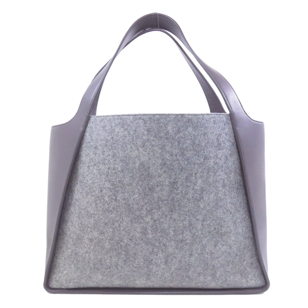 Stella McCartney Tote Bag felt gray logo Women Used Authentic