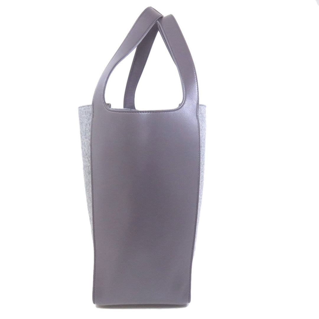 Stella McCartney Tote Bag felt gray logo Women Used Authentic