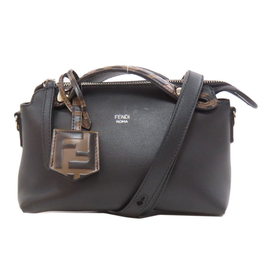 FENDI Handbag Calfskin black By the Way Mini 2WAY Women Used Authentic