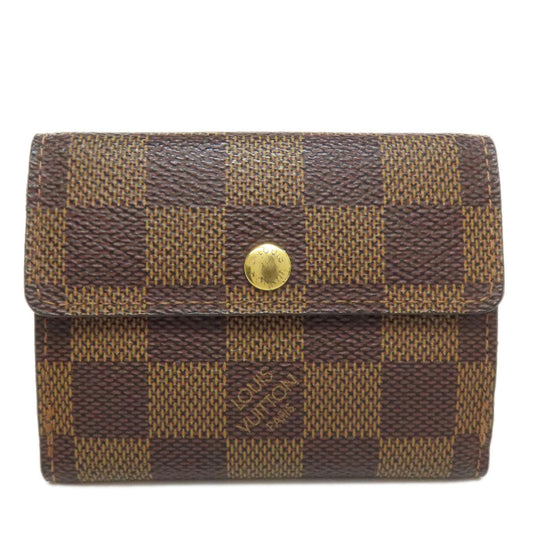 LOUIS VUITTON Coin case N62925 Damier canvas Brown Ludlow Women Used Authentic
