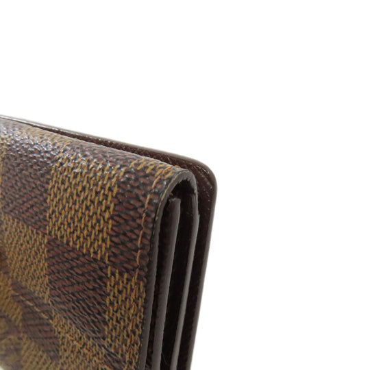LOUIS VUITTON Coin case N62925 Damier canvas Brown Ludlow Women Used Authentic