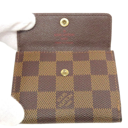 LOUIS VUITTON Coin case N62925 Damier canvas Brown Ludlow Women Used Authentic