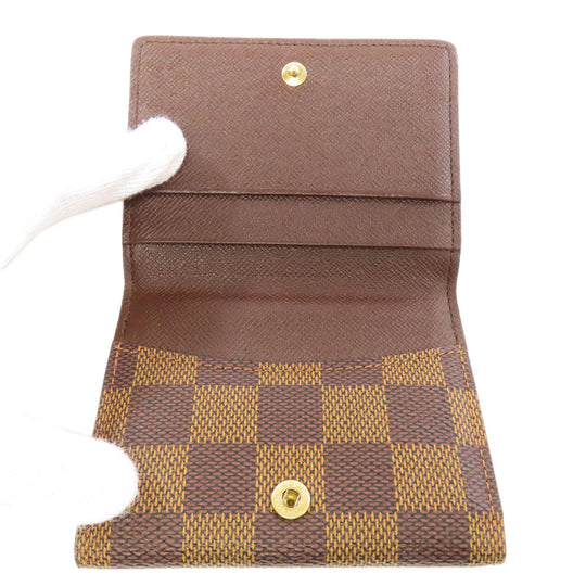 LOUIS VUITTON Coin case N62925 Damier canvas Brown Ludlow Women Used Authentic